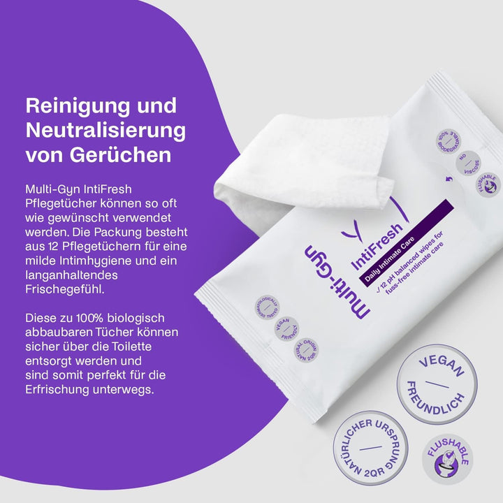 Multi-Gyn Intifresh, șervețele intime pentru uz extern, 12 șervețele umede