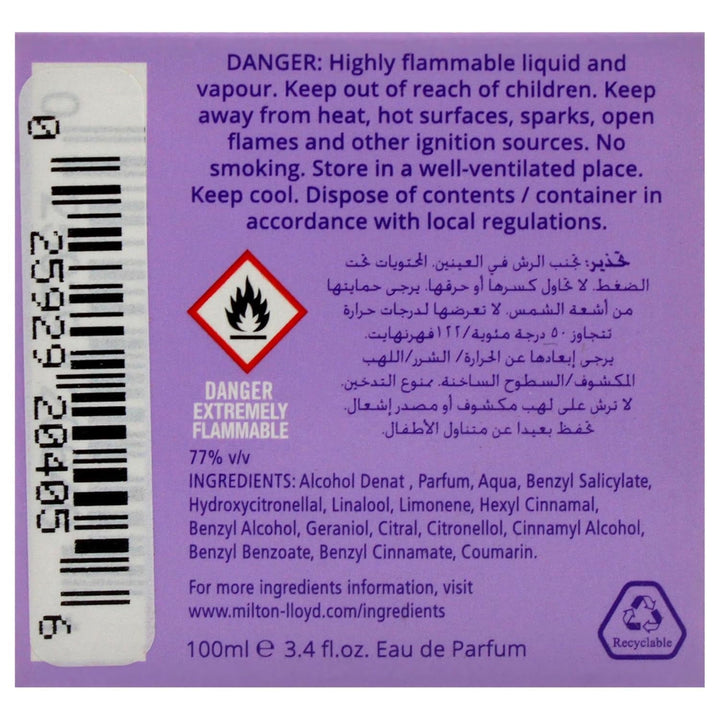 Milton-Lloyd Color Me Violet EDP Spray pentru femei, 3.4 oz