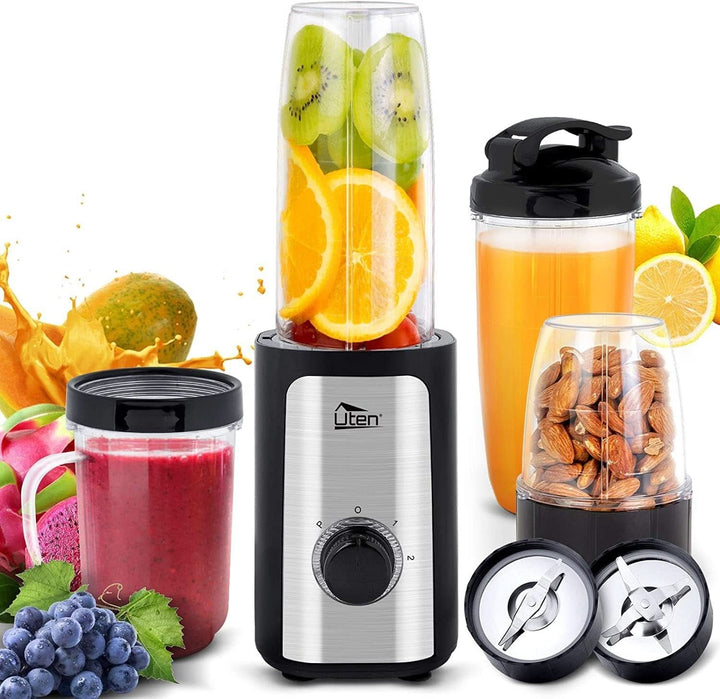 Uten Standmixer 2L, 1800 W Mixer Hochleistungsmixer, Pulse Und 5 Geschwindigkeiten, Edelstahlgehäuse, 6 Klingen, Macht Milchshake-Smoothies, Mahlbare Kaffeebohnen Mama si Copilul Naty Shop 700Ml(4 In 1)+380W+3 Gang