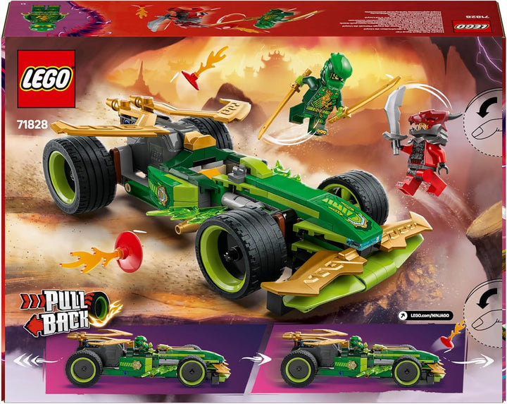 LEGO NINJAGO Lloyd's Action Speedster - Mașină de construit jucărie cu 2 minifigurine pentru jocuri de rol, mașină de construit jucărie pentru copii - cadou pentru băieți și fete de la 7 ani 71828 Seturi de constructie Besuche den LEGO-Store