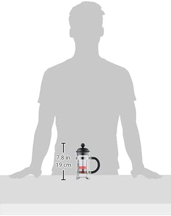 Bodum 1913-01 Cafetieră CAFFETTIERA (sistem French Press, filtru permanent din oțel inoxidabil, 0,35 litri) Negru Espressoare Besuche den Bodum-Store
