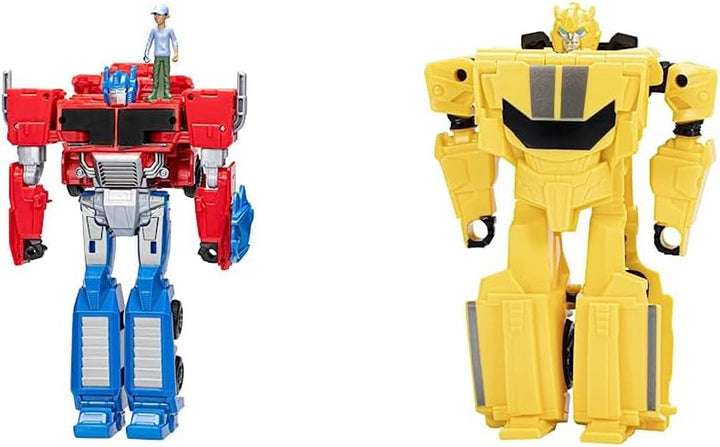 Transformers Earthspark Spin Changer Optimus Prime figurină (20 cm) cu Robby Malto figurină (5 cm), de la 6 Action figures Naty Shop Pachet cu figura Bumblebee, 10 cm Optimus Prime