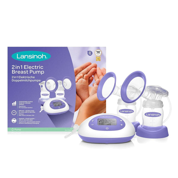 Pompă de sân electrică Lansinoh 2 în 1 - afișaj LCD iluminat - pompare pe una sau ambele părți - reglabilă individual - mai mult lapte în mai puțin timp Accesorii Hrana si Alaptare Bebe Naty Shop Single Pompa de san electrica 2In1 (noua)
