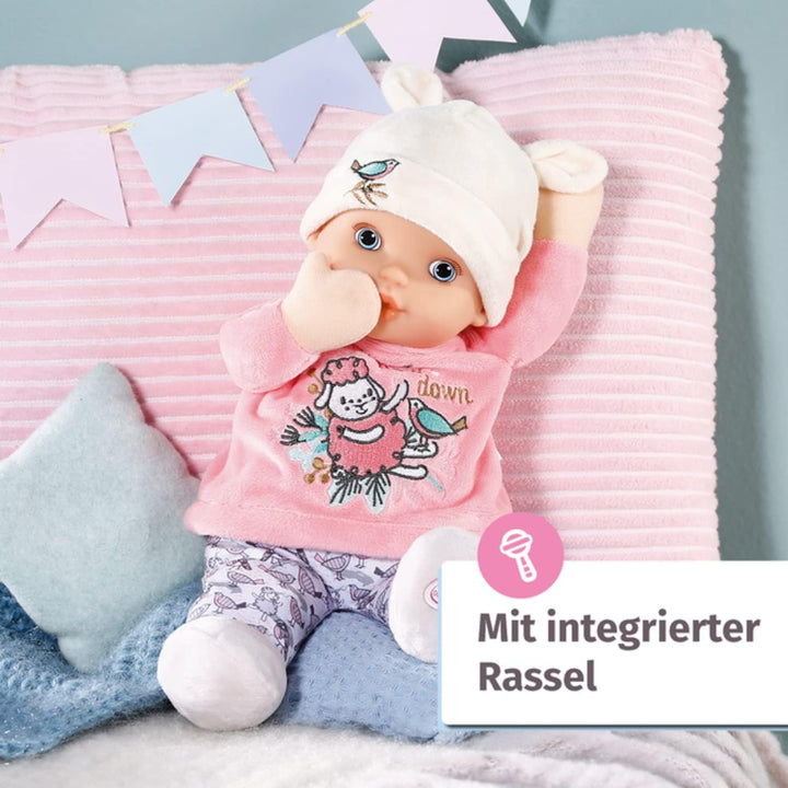 Zapf Creation 706428 Baby Annabell Sweetie pentru bebeluși 30Cm - Păpușă de cârpă roz moale pentru bebeluși, zornăitor integrat, lavabilă, poate fi folosită de la naștere. Papusi Naty Shop