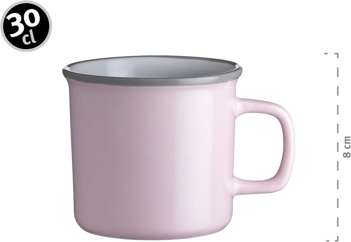 Mäser Geschirr-Set, Steingut Maila Rosa/Grau/Blau/Grün, 4-Personen-Set Seturi vesela masa Naty Shop
