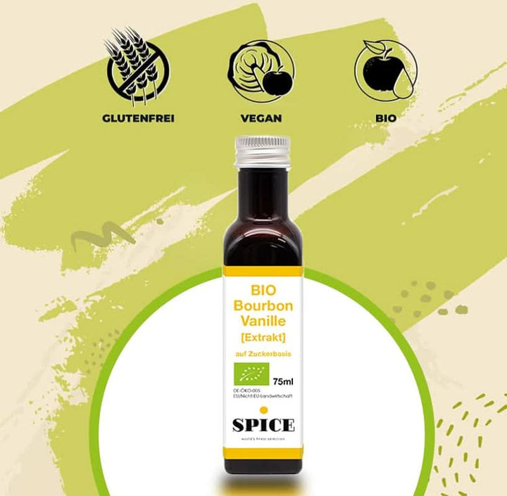 SPICE BIO Extract de vanilie Bourbon, 75 ml Arome Naty Shop