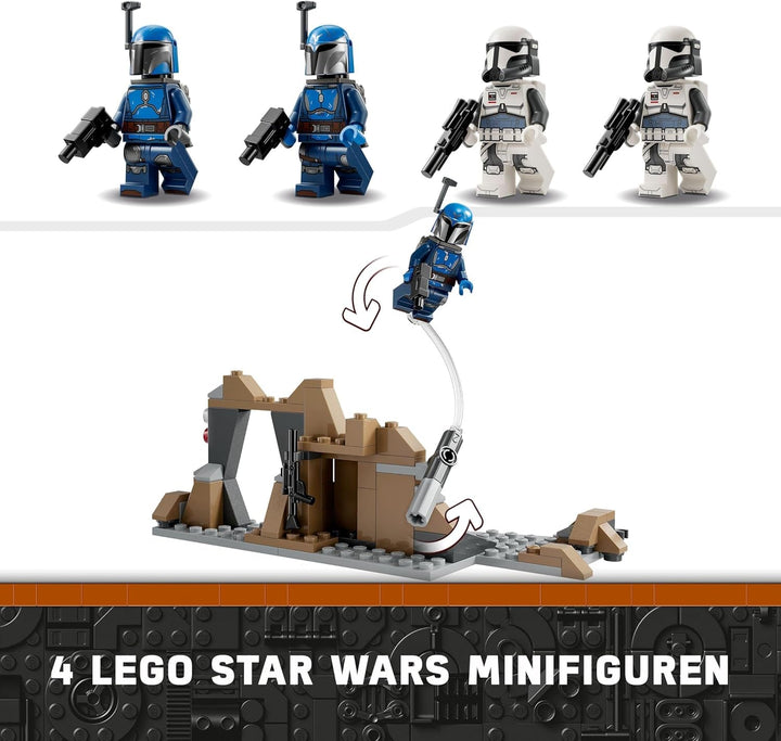 LEGO Star Wars: Mandalorian Ambush on Mandalore Battle Pack, jucărie de construcție de aventură pentru copii, set de acțiune de colecționat, idee de cadou pentru băieți și fete 75373 Seturi de constructie Besuche den LEGO-Store