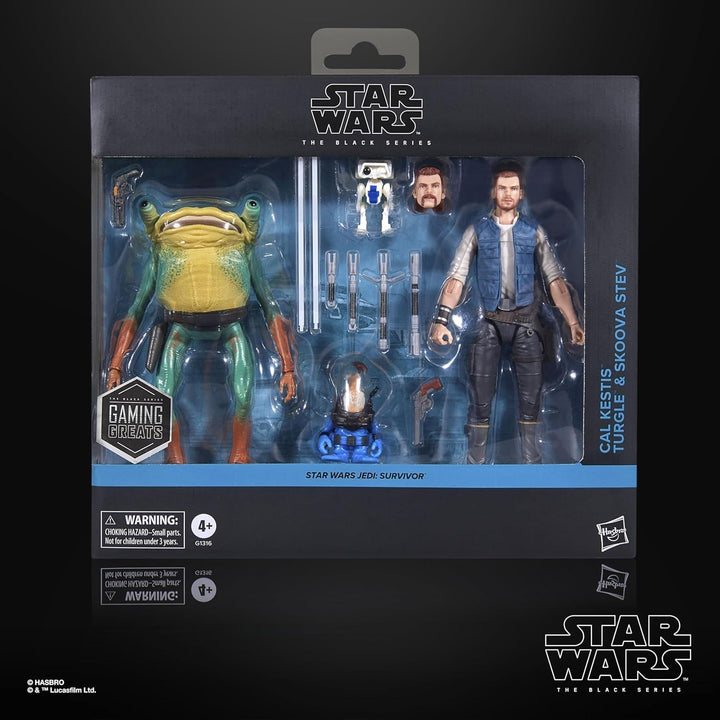 Star Wars seria neagră Cal Kestis, Turgle & Skoova Stev, Star Wars Jedi: Survivor Figuri de acțiune de colecționat (Scară 15 Cm) Action figures Naty Shop