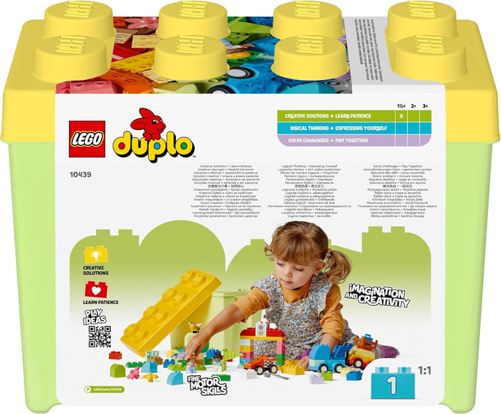 LEGO DUPLO Classic Brick Box Cars And Trucks, set de joacă cu vehicule pentru copii de la 1,5 ani, jucărie de învățare creativă, jucărie pentru mașini și set de mașini de curse 10439 Seturi de constructie Besuche den LEGO-Store