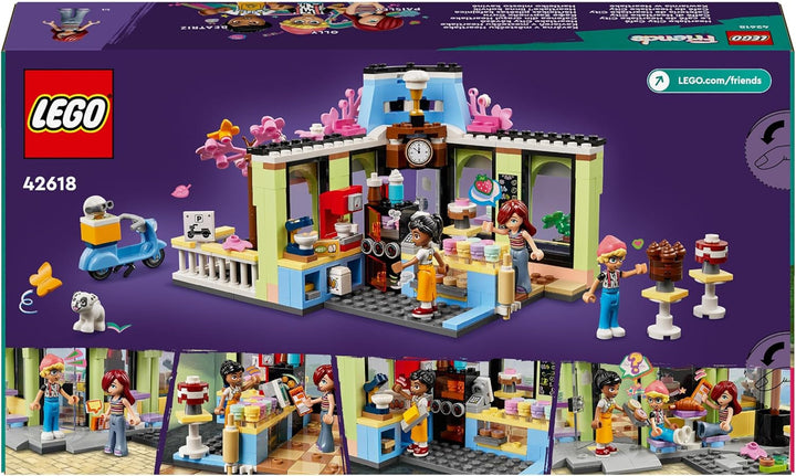 LEGO Friends Heartlake City Café, jucărie pentru copii, brutărie de jucărie, idee de cadou pentru fete și băieți cu vârsta peste 6 ani, set cu 3 figurine de joacă și figurină de câine 42618 Seturi de constructie Besuche den LEGO-Store