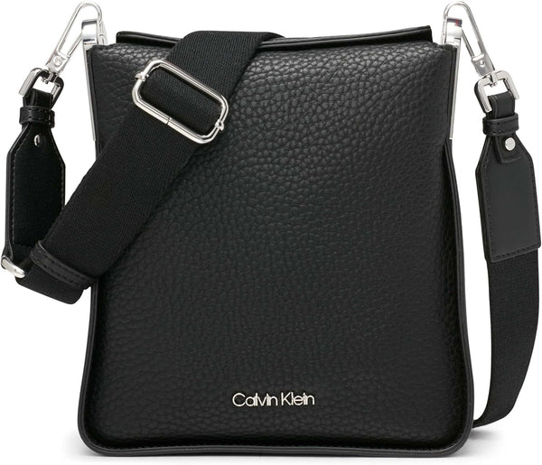 Calvin Klein , geanta de umăr Klein Fay North/South Genti Femei Naty Shop Culori negru / argintiu