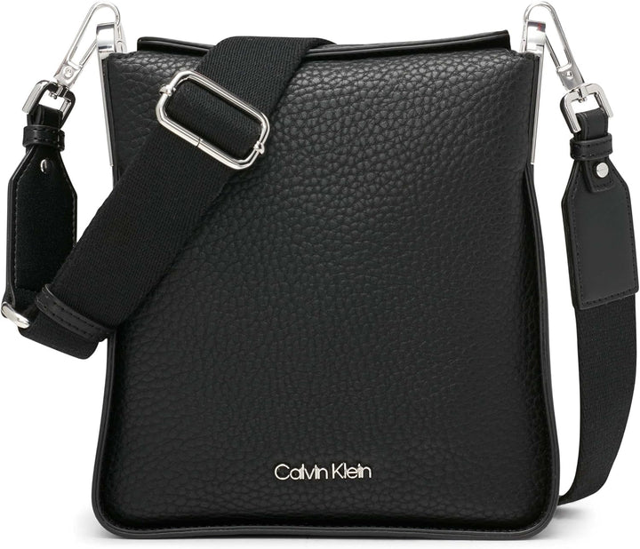 Calvin Klein , geanta de umăr Klein Fay North/South Genti Femei Naty Shop Culori negru / argintiu