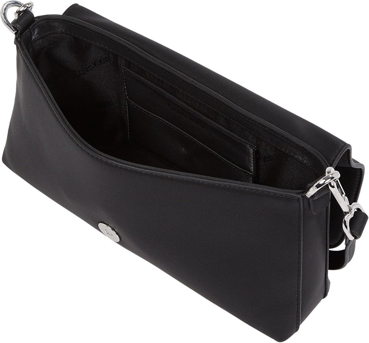 Calvin Klein Women's Shoulder Bag Must Convertible Detachable Strap, Black (Ck Black), One Size Genti Femei Naty Shop