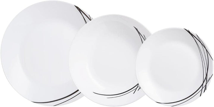 Luminarc Domitille Tafelservice, 18-Teilig, Opal, Keramik, Weiß Seturi vesela masa Naty Shop Geschirr