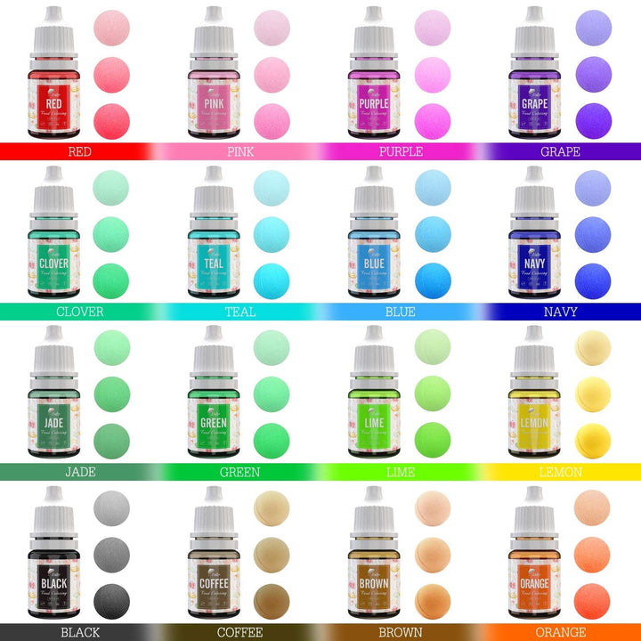 Set 16 coloranti alimentari lichizi, 16 x 6 ml Coloranti Alimentari Naty Shop