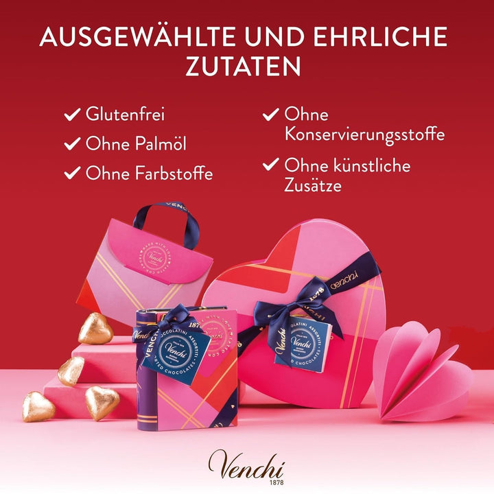 Venchi – Brutto&Buono, Ciocolata cu Lapte, Fara Gluten, Colectie de Ziua Indragostitilor, 300 grame Bomboane de Ciocolata Naty Shop