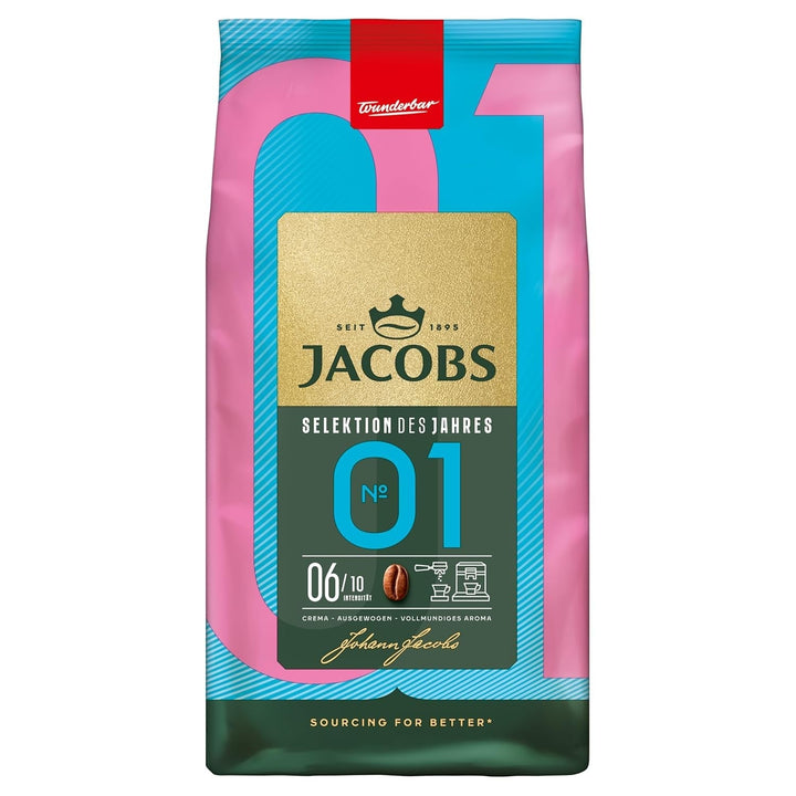 Jacobs Barista Crema Intense Coffee Beans 1kg - Intense, ciocolată neagră și nuci pecan, boabe Arabica și Robusta Cafea Naty Shop 1 Kg Nr.1 - Selecția anului