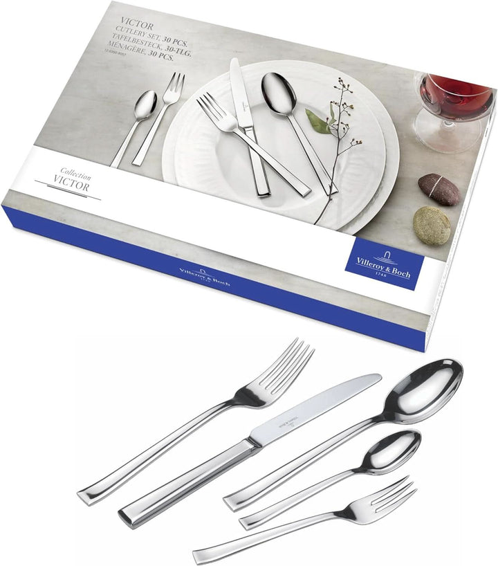 Villeroy & Boch - Set de tacâmuri din otel inoxidabil Victor, 30 piese pentru 6 persoane Bucatarie Naty Shop Set 30 piese