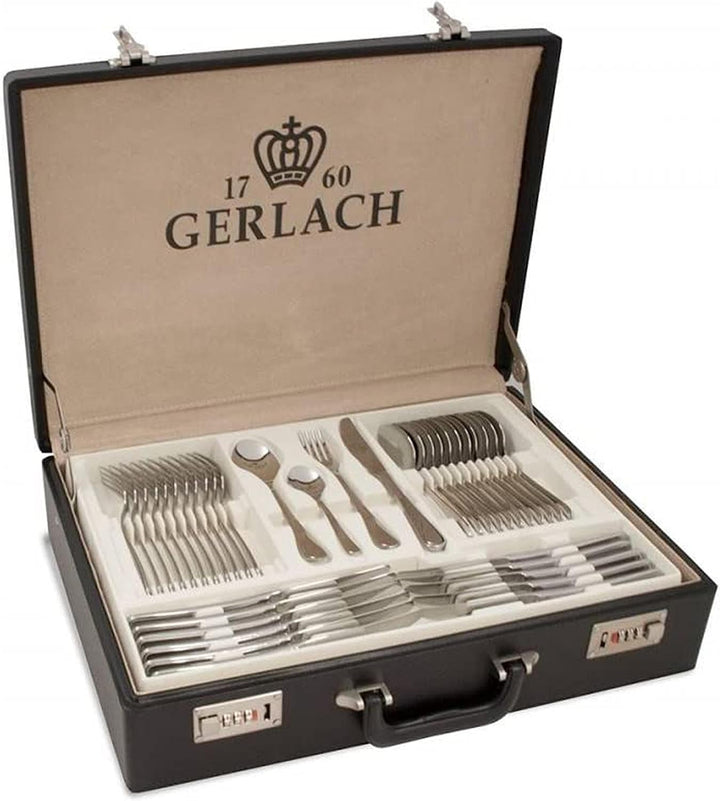 Gerlach Celestia Set de tacâmuri pentru 6 persoane Bucatarie Naty Shop Argint mat 68 bucati