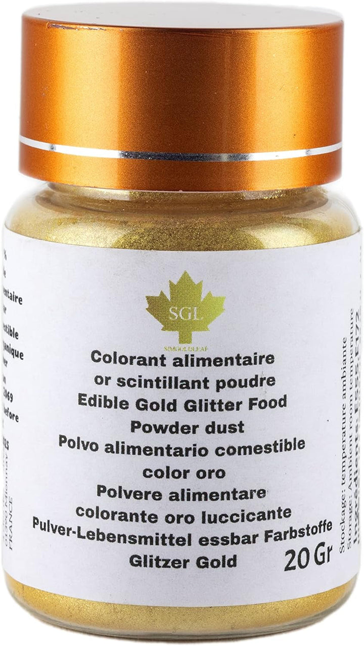 Colorant alimentar praf, Glitter Gold, 20 grame Coloranti Alimentari Naty Shop Default Title