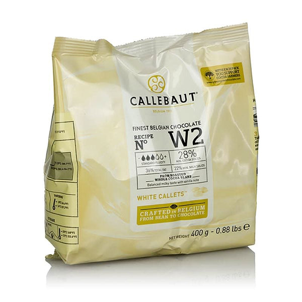 Ciocolata alba fina - 28% - 400g - Callebaut® Materii Prime Profesionale Nati Shop
