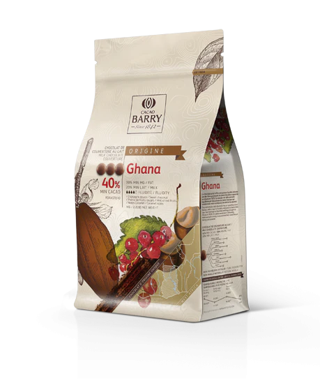 Ciocolata cu Lapte 40 % Ghana, 1 Kg, Cacao Barry Materii Prime Profesionale Naty Shop