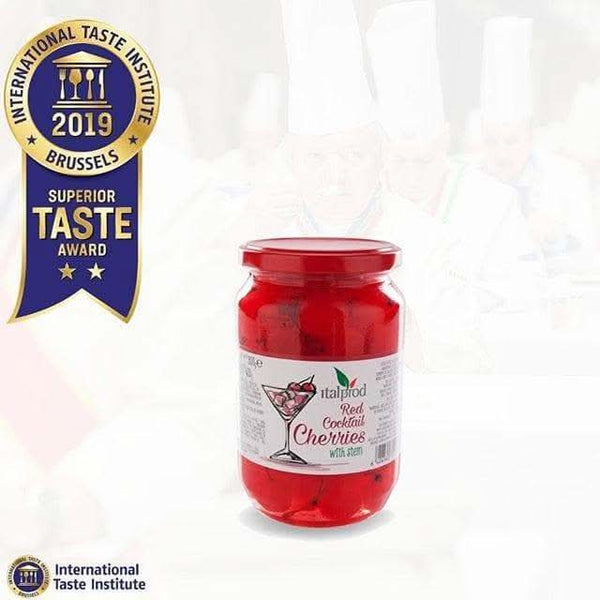 Cirese rosii confiate tip Maraschino cu codita in sirop, 800g, ITALPROD Materii Prime Profesionale Nati Shop