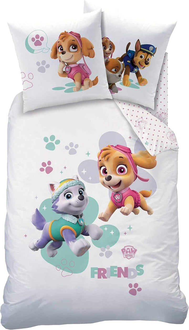 Lenjerie de pat Paw Patrol, 2 piese, pentru fete Lenjerie de pat - copii Naty Shop