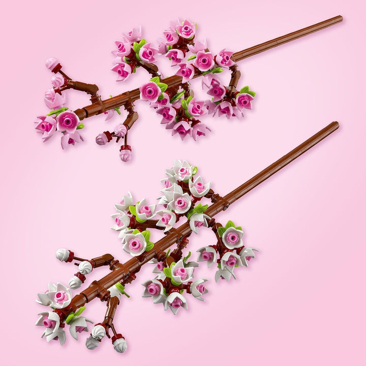 LEGO Botanicals Cherry Blossoms - Flori artificiale de construit - Decorațiuni de birou pentru copii - Buchet de flori de expus - Cadou pentru femei și bărbați de la 8 ani - Botany Collection 40725 Seturi de constructie Besuche den LEGO-Store