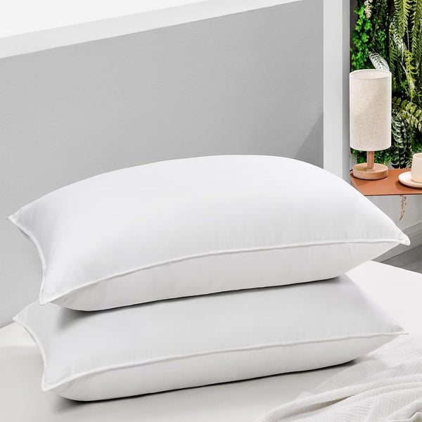 HARBOREST Pernă de pat pentru dormit, 2 bucăți, Pluș de lux, Pernă alternativă, Bună pentru cei care dorm lateral și pe spate, Colecția hotelului, Pernă, Standard/Queensize, 50.8 X 66 Cm Perne standard Naty Shop Titlu implicit