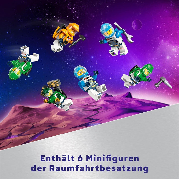 Stație spațială modulară LEGO City Space, model de navă spațială cu vehicule spațiale, cadou pentru copii, băieți și fete de la 7 ani, stație de cercetare modulară cu 6 figurine de astronauți 60433 Seturi de constructie Besuche den LEGO-Store