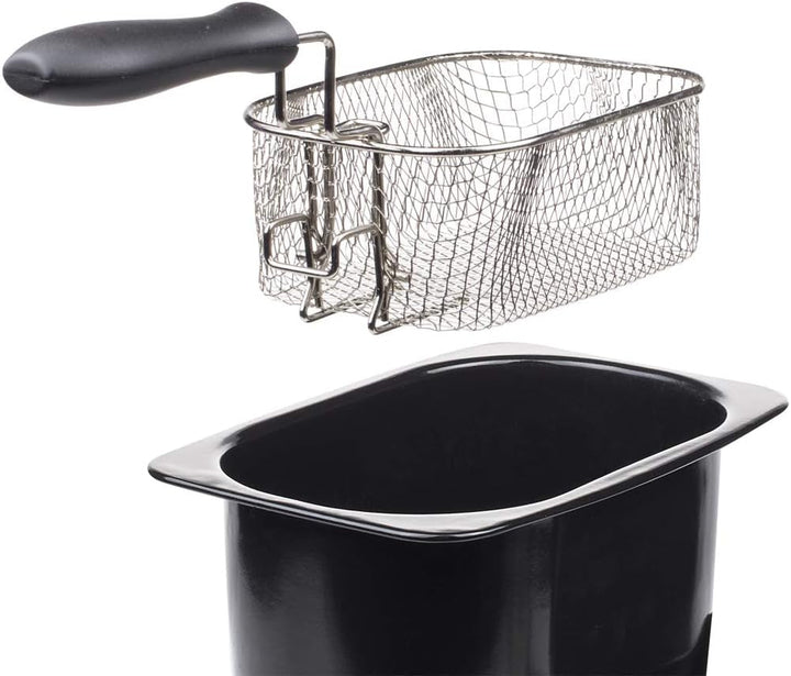Tristar friteuză din oțel inoxidabil - Cu capacitate de 2 litri, funcție de zonă rece și termostat reglabil până la 190°C, FR-6919, argintiu Electrocasnice Naty Shop