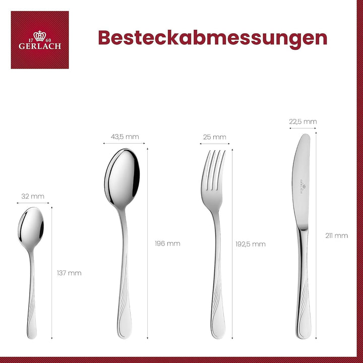 Gerlach Celestia Set de tacâmuri pentru 6 persoane Bucatarie Naty Shop