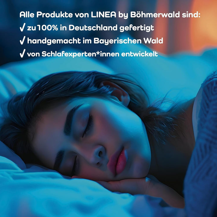 LINEA by Böhmerwald - Cosy - Pernă moale cu 3 camere, 80 X 80, Interior:100% pene, Camere exterioare:90% puf/10% pene, Potrivit pentru alergici, Lavabil până la 60°C, Produs în Germania Perne standard Naty Shop