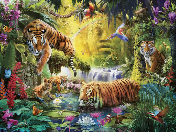 Ravensburger Puzzle 12000696 - Idilă la ochiul de apă - puzzle jigsaw de 1500 de piese pentru adulți și copii de peste 14 ani, puzzle cu motiv de tigru Puzzle Naty Shop Design vechi