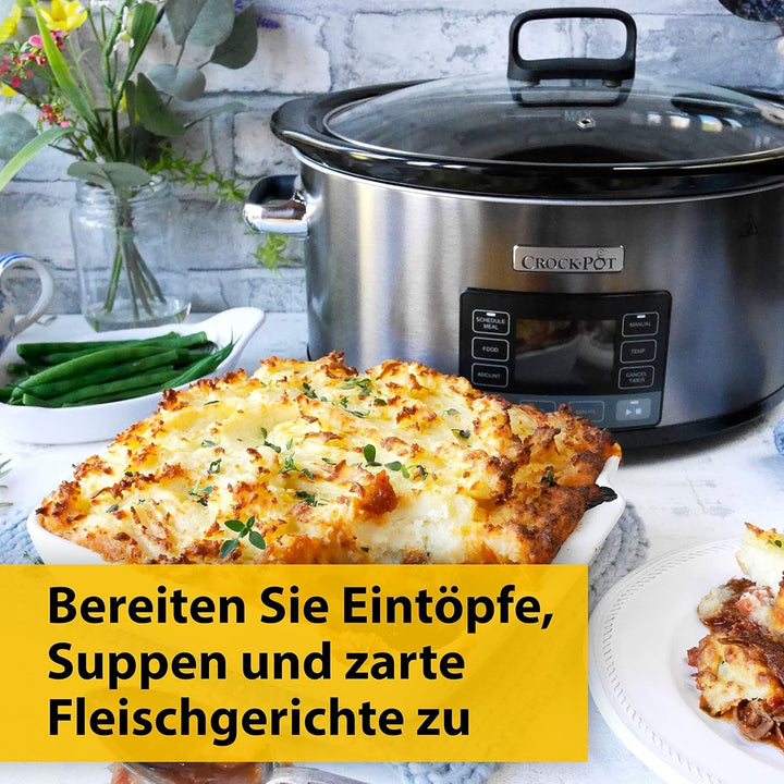 Slow cooker digital Crock-Pot Timeselect, 5.6 litri (7 persoane) Slow Cooker Naty Shop