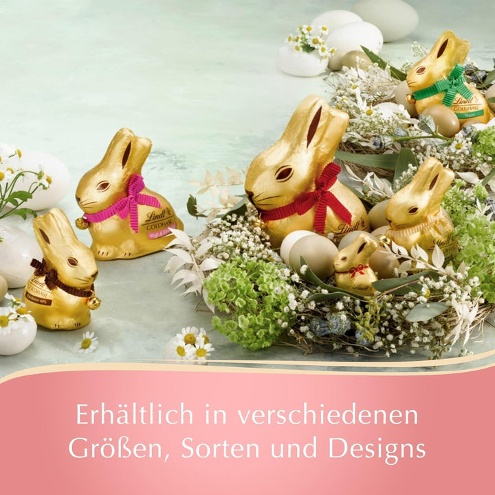 Lindt Schokolade GOLDHASE | 100 G GOLDHASE | Premium Vollmilch-Schokolade in Hasenform Zu Ostern | Osterschokolade | Schokoladengeschenk | Schokoladenhase | Osterhase Naty Shop