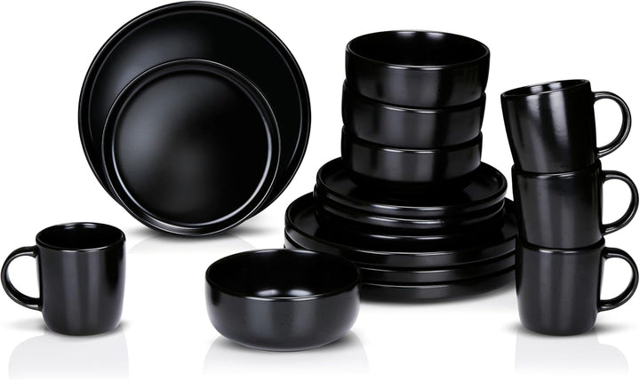 Feluri de mâncare Alpina 8 persoane - 40 -PART PATRU VÂRZIUNE GRASTERASE Seturi vesela masa Naty Shop Schwarz 16-Teilig