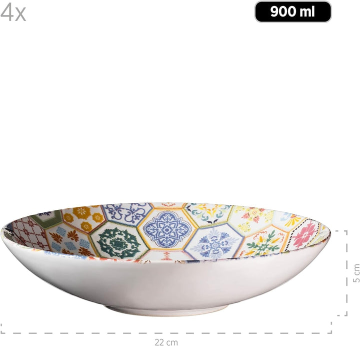 MÄSER Seria Amarante, serviciu de masă pentru 4 persoane din 12 piese cu decor special Seturi vesela masa Naty Shop