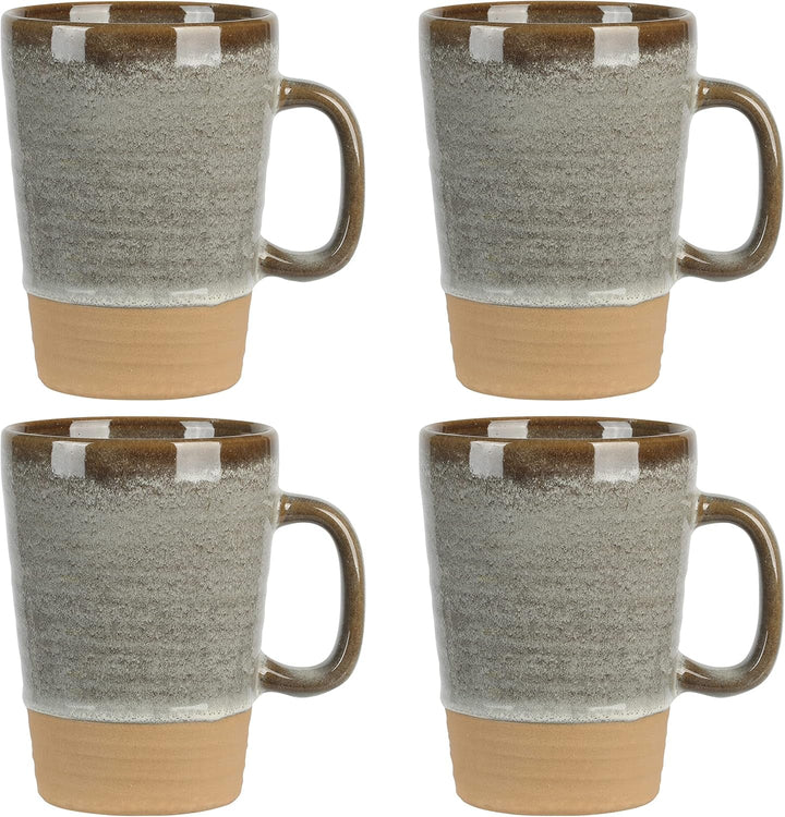 Set de veselă Matisse cu bol dublu, Serviciu pentru 4 persoane Seturi vesela masa Naty Shop Pământ maro Cani 500 ml (pachet de 4)