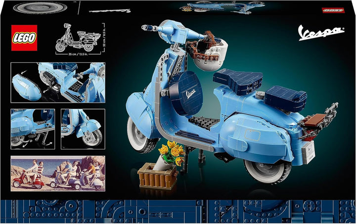LEGO Icons Vespa 125, Model de motocicletă de construit, Scuter de epocă din Italia, Kit model pentru adulți, Piesă de afișare ca decor pentru cameră, Cadouri pentru femei și bărbați 10298 Seturi de constructie Besuche den LEGO-Store