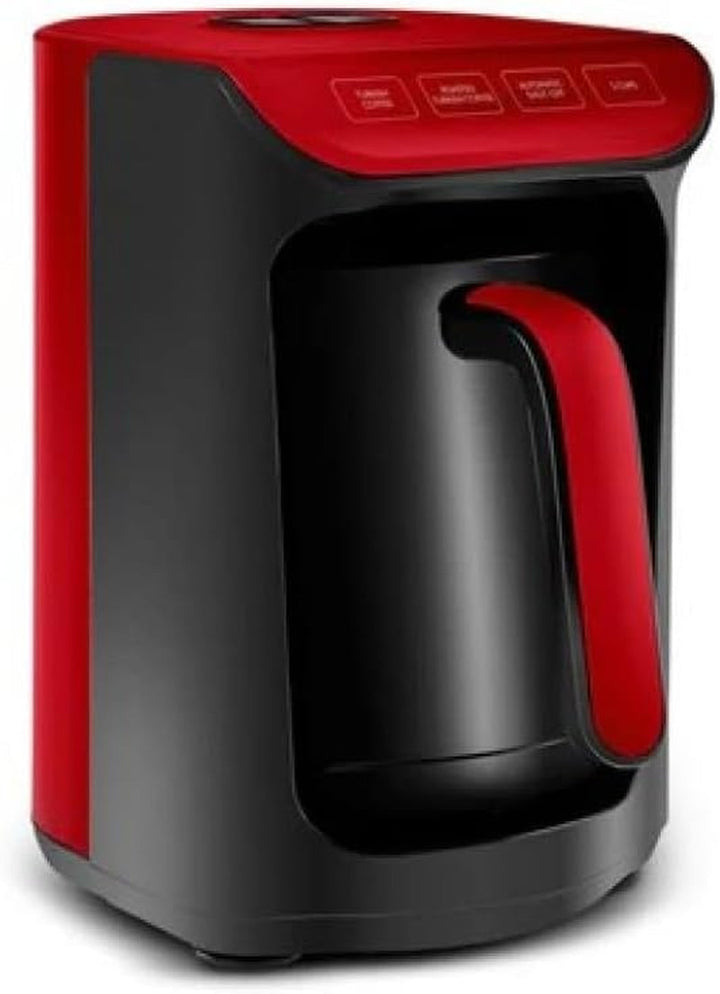 Espressor turcesc KARACA Hatır Koz cu funcție de prăjire, antracit, capacitate 5 căni, Türk Kahve Makinesi, 535W, reglare automată a căldurii și duză de scurgere cu două fețe