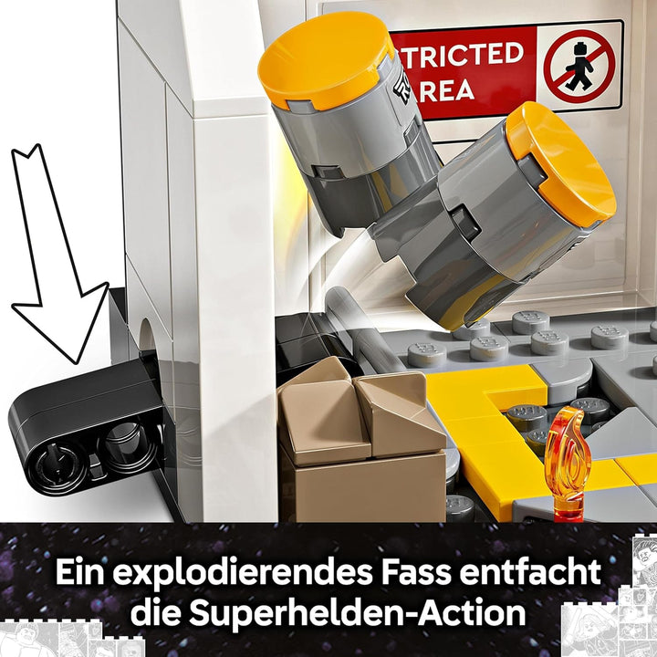 LEGO Marvel Captain America: Civil War Action Duel - Set de joacă pentru supereroi cu 8 minifigurine - Set de construcție și joacă cu avion de jucărie - Cadou pentru băieți și fete 76314 Seturi de constructie Besuche den LEGO-Store