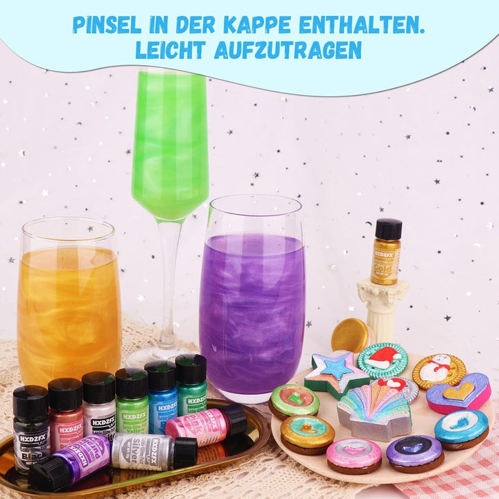 Glitter lichid comestibil - 2 × 12 grame Glitter Naty Shop