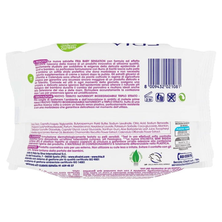 Șervețele de curățare Fria Baby Sensation Servetele Umede Bebelusi Naty Shop