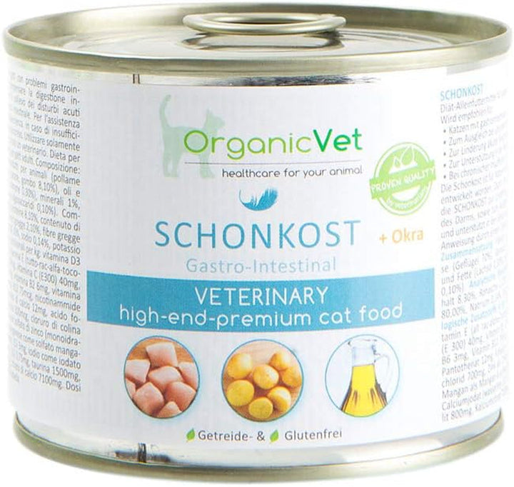 Hrană umedă pentru pisici Hrană moale veterinară, pachet de 6 (6 X 200 g)