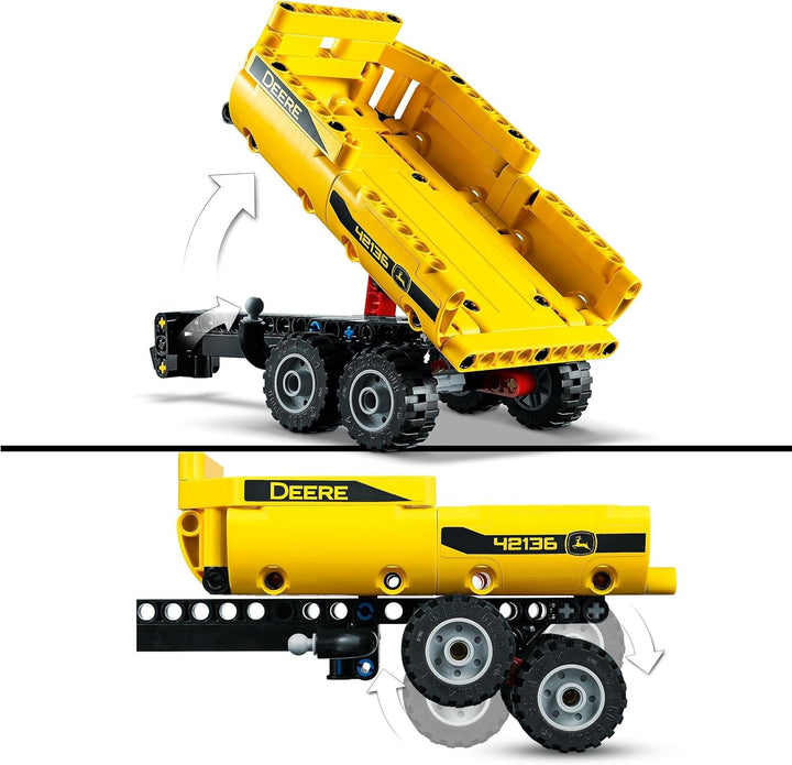 LEGO Technic John Deere 9620R Tractor 4WD, cu remorcă basculantă, jucărie agricolă clasică pentru copii, băieți și fete de la 8 ani, kit model de colecție 42136 Seturi de constructie Besuche den LEGO-Store