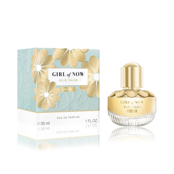 Elie Saab Girl of Now Shine 30 ml – Apă de parfum pentru femei – Parfum pudrat gurmand – Note de ananas, floare de migdal, vanilie și paciuli – Sticlă transparentă
