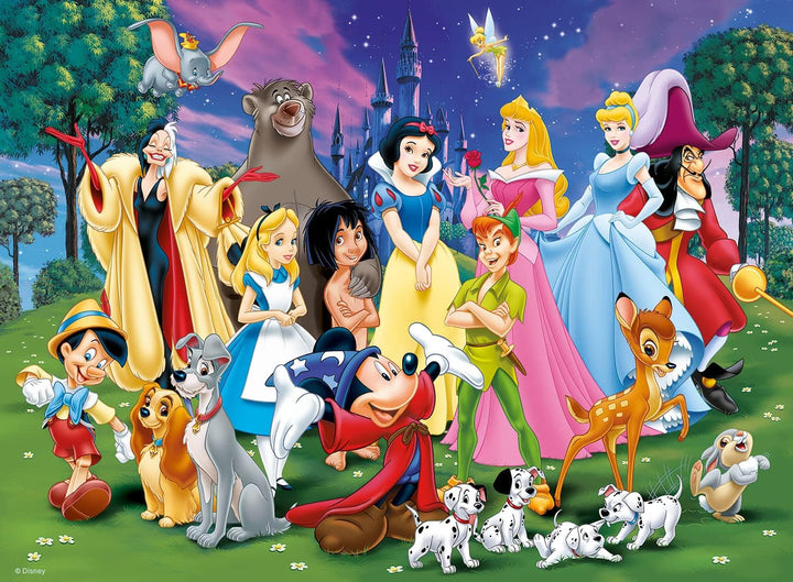 Ravensburger puzzle pentru copii - 12698 Disney favourites - Puzzle Disney pentru copii de peste 8 ani, cu 200 de piese în format XXL Puzzle Naty Shop