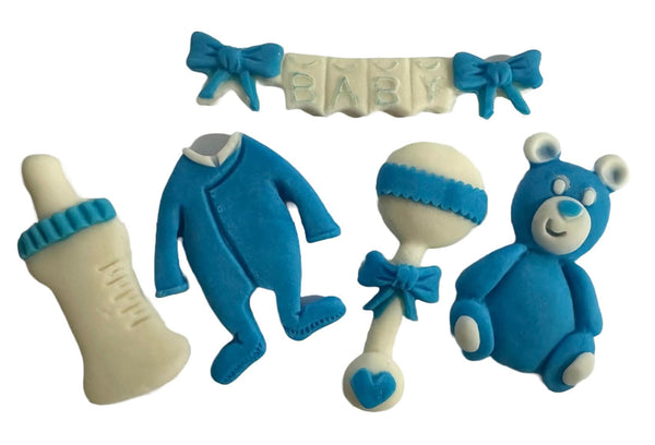 Decoratiune comestibila din zahar, Botez Decoratiuni din Pasta de Zahar Nati Shop